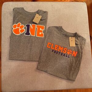 NWT Set of 2 Nike Dri-FIT Clemson Short Sleeve T-Shirts - Team Issued - Men's L